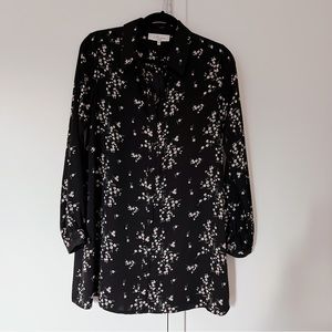 L’Academie Floral Mini Shirt Dress